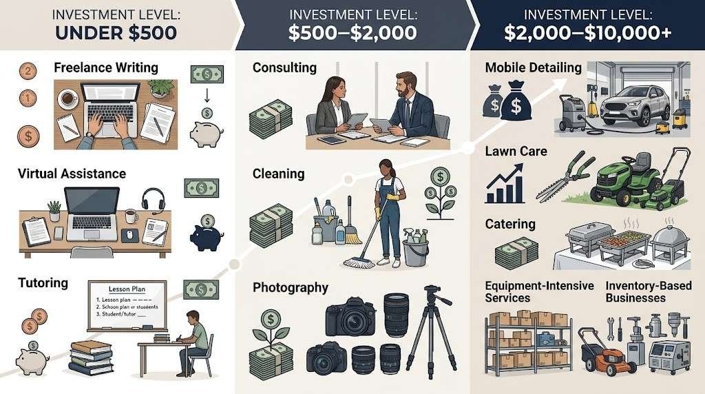 Small business ideas by startup cost
