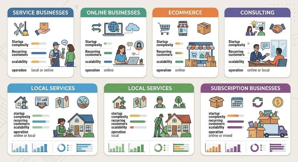 Comparison of successful small business models