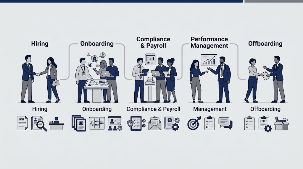 Employee lifecycle and HR processes in a small business