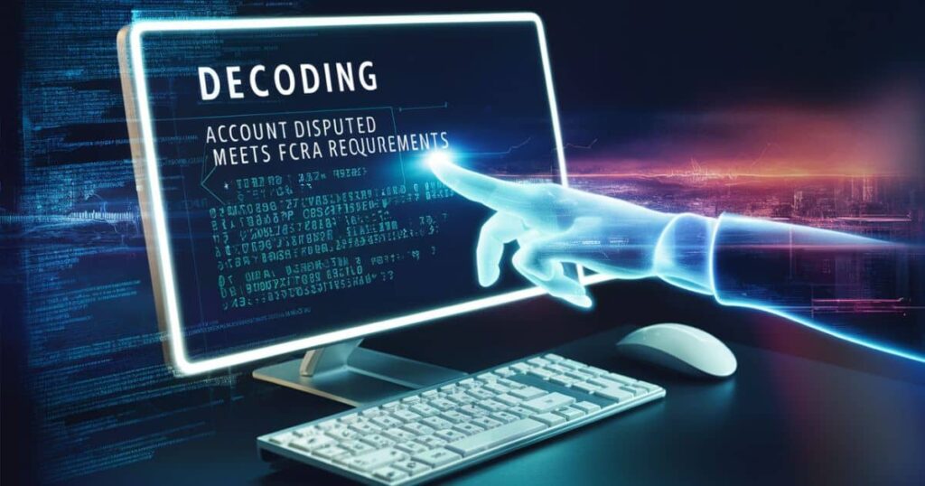 Decoding "Account Disputed Meets FCRA Requirements"