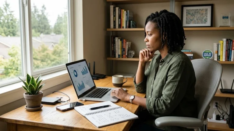 entrepreneur researching emerging business opportunities