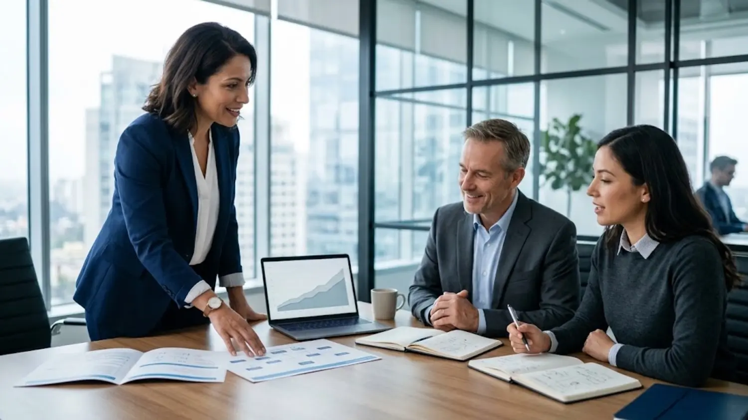 HR business consultant helping a small business team plan workforce growth