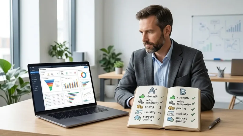 Comparing CRM software strengths weaknesses pricing and usability